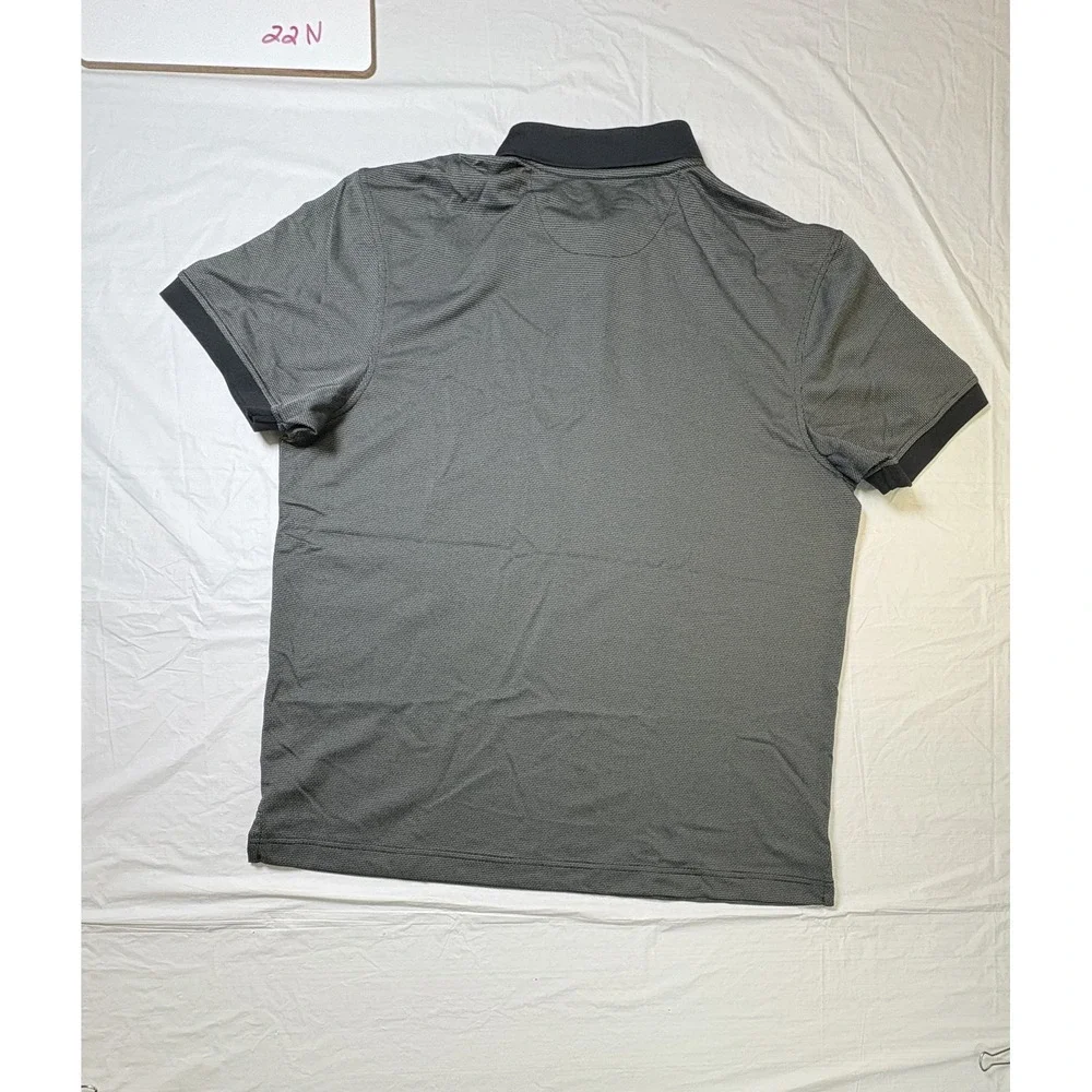 Mens Tasso Elba Golf Performance short sleeve active polo, size XL,‎ black/gray